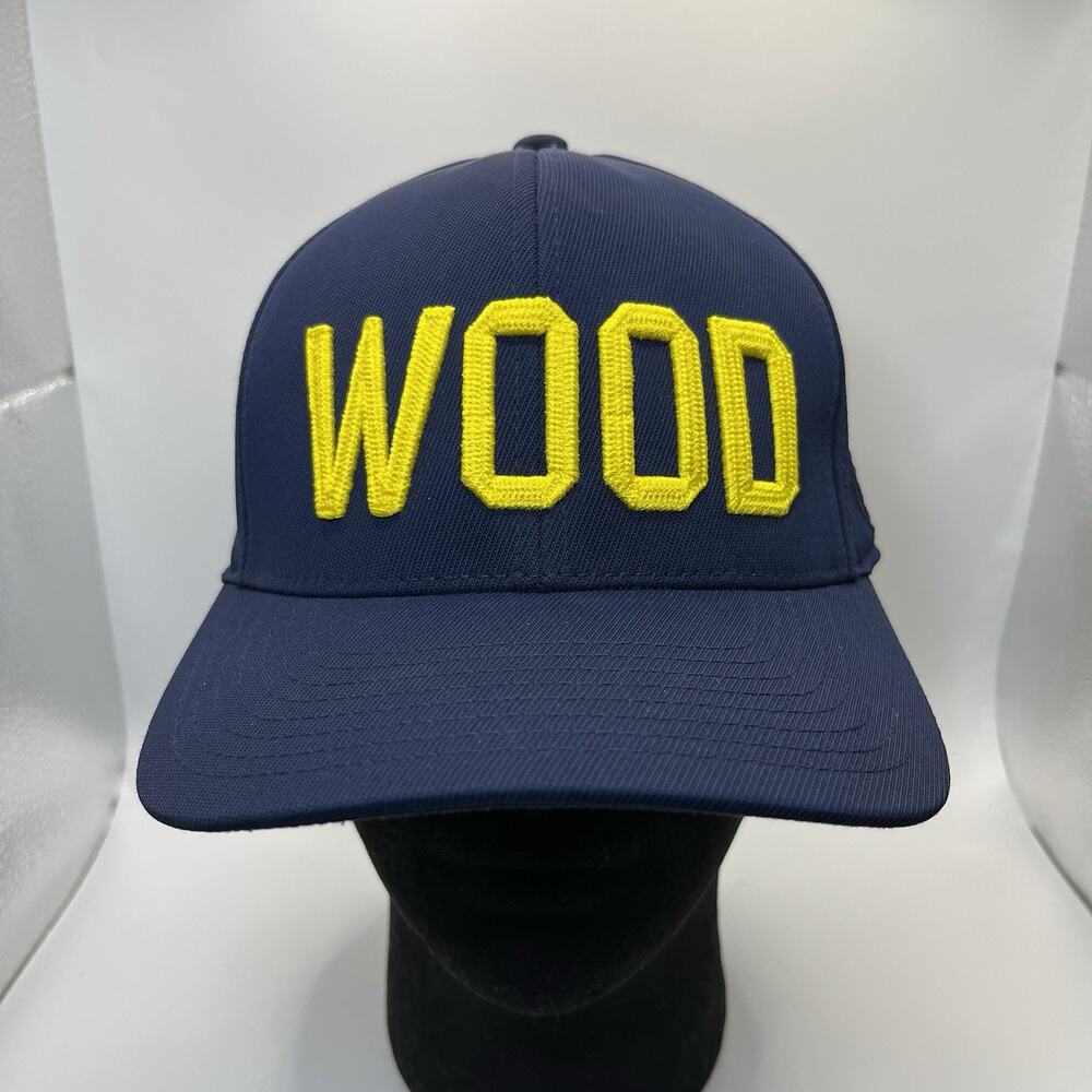 G/FORE Snapback Navy One Size Flexfit 110 WOOD Golf Hat Yellow Embroidered Logo